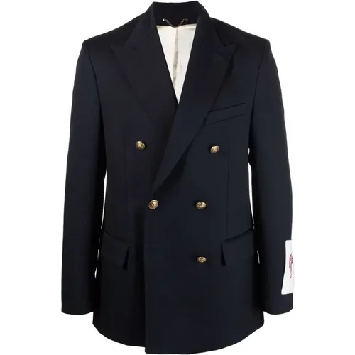 Men's Clothing Jackets Darkblue (Navy) Ss24 , male, Sizes: XL - Golden Goose - Modalova