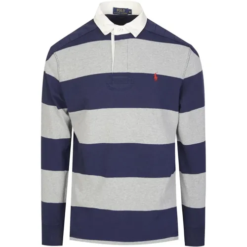 Striped Logo-Patch Polo Shirt , male, Sizes: S - Ralph Lauren - Modalova