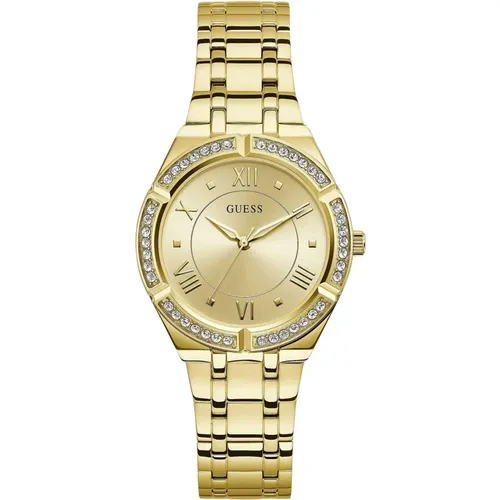 Elegant Cosmo gold Watch , female, Sizes: ONE SIZE - Guess - Modalova