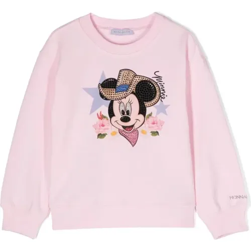 Süßer Rosa Sweatshirt für Mädchen - Monnalisa - Modalova