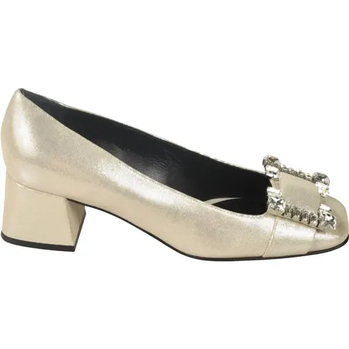 Silver Flat Shoes , female, Sizes: 4 UK, 7 UK - Sergio Rossi - Modalova