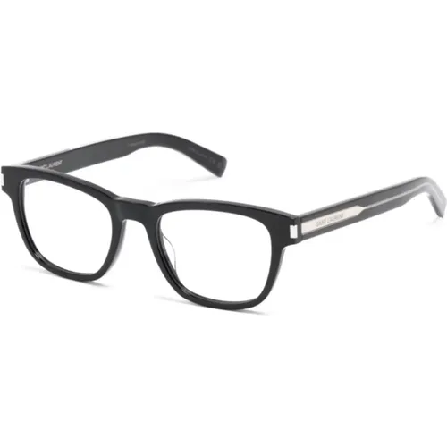 Klassische Schwarze Optische Brille , unisex, Größe: 52 MM - Saint Laurent - Modalova