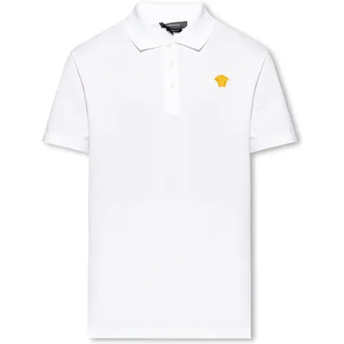 Polo shirt with Medusa face , male, Sizes: M, L, S, XL - Versace - Modalova