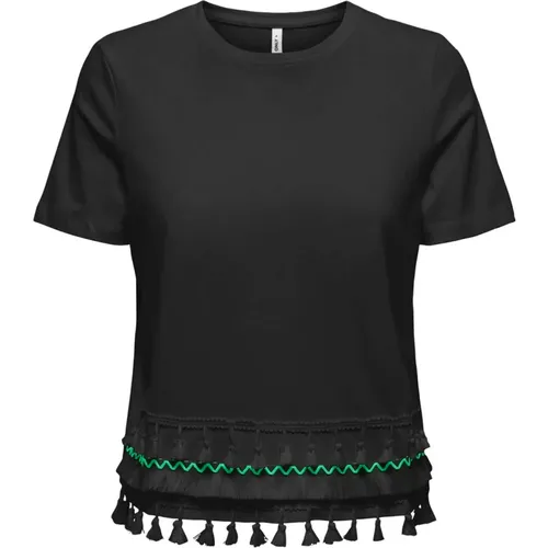 Kurzarm Tassel Life T-Shirt Only - Only - Modalova