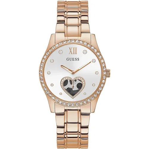 Heart Dial Stainless Steel Bracelet Watch , female, Sizes: ONE SIZE - Guess - Modalova