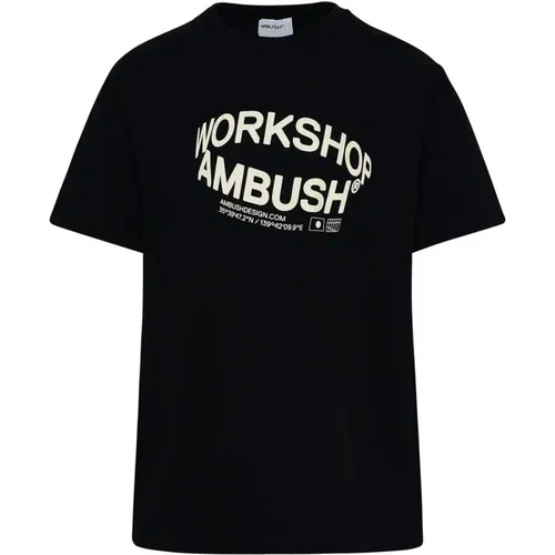 T-Shirt IN Cotone Nera , male, Sizes: S - Ambush - Modalova