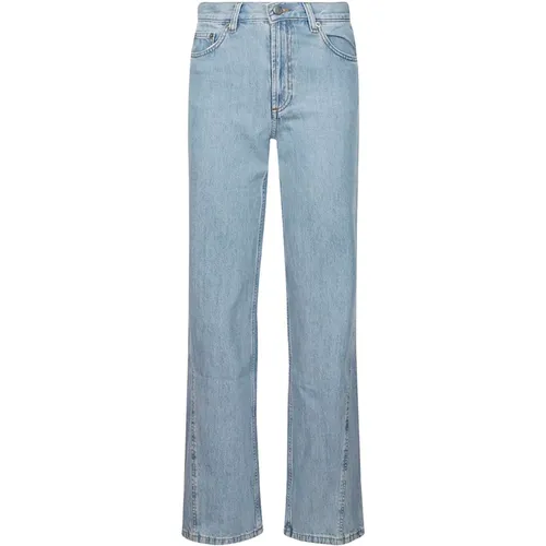 Wide Leg Cotton Jeans with Zip and Button Closure , female, Sizes: W26, W27, W28 - A.p.c. - Modalova