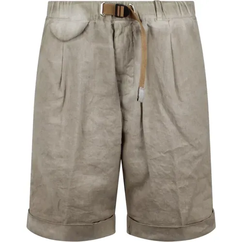 Leinen-Shorts mit verstellbarem Bund , Herren, Größe: XS - White Sand - Modalova