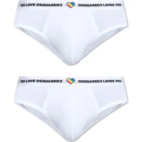 Two-pack briefs with logo , male, Sizes: S, XL, L - Dsquared2 - Modalova