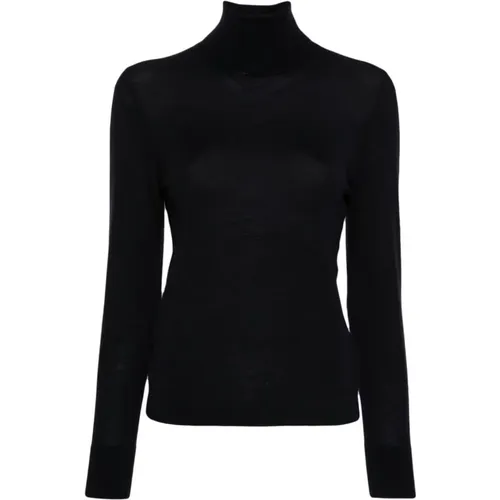 Klassischer Rollkragenpullover Flat Knit , Damen, Größe: XS - allude - Modalova