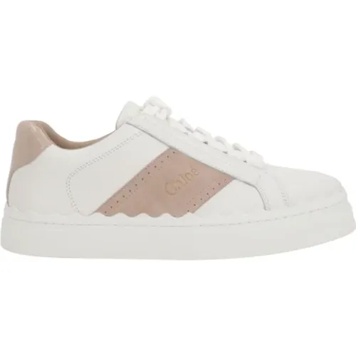 Low-Top Sneakers with Suede Detail , female, Sizes: 5 UK - Chloé - Modalova