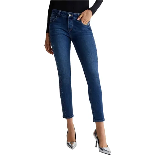 Blaue Slim Fit Jeans Trendy , Damen, Größe: W30 - Liu Jo - Modalova