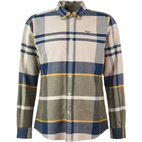 Green Checked Casual Shirt , male, Sizes: M, S - Barbour - Modalova