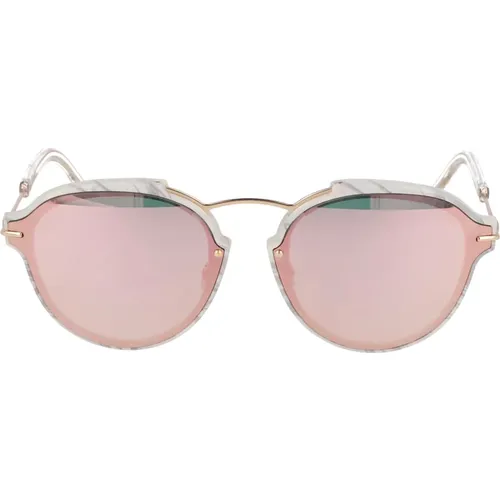 Runde Acetat Sonnenbrille Trend , unisex, Größe: 60 MM - Dior - Modalova