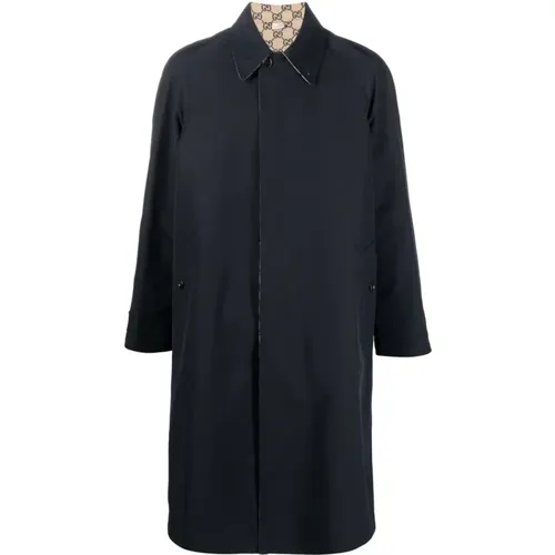 Reversible Beige GG Coat , male, Sizes: S, M - Gucci - Modalova