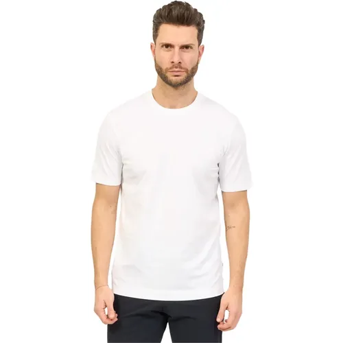 Regular Fit Baumwoll T-Shirt mit Gummi Logo - Hugo Boss - Modalova
