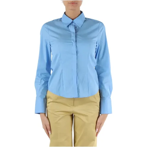 Slim Fit Cotton Poplin Shirt , female, Sizes: XS, M, XL, S - Pennyblack - Modalova