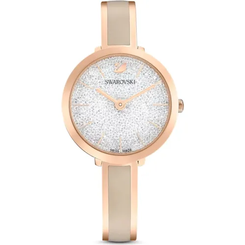 Delight Crystalline Bracelet Watch Grey Rosegold , female, Sizes: ONE SIZE - Swarovski - Modalova