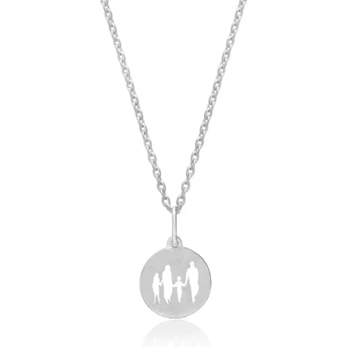 Familie Silhouette Silber Halskette , Damen, Größe: L - Frk. Lisberg - Modalova