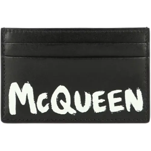 Graffiti Card Holder by McQueen , male, Sizes: ONE SIZE - alexander mcqueen - Modalova