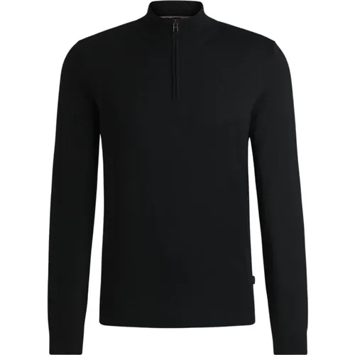 V-Ausschnitt Pullover mit exklusiven Details , Herren, Größe: M - Hugo Boss - Modalova