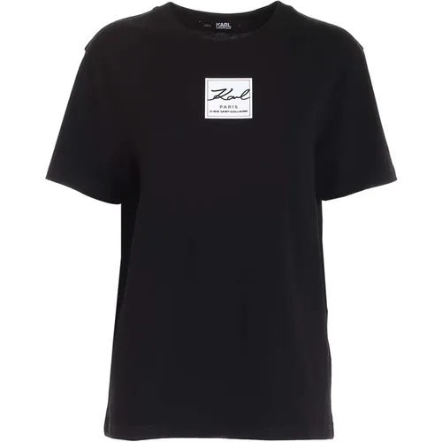 Schwarzes Logo T-Shirt Upgrade - Karl Lagerfeld - Modalova