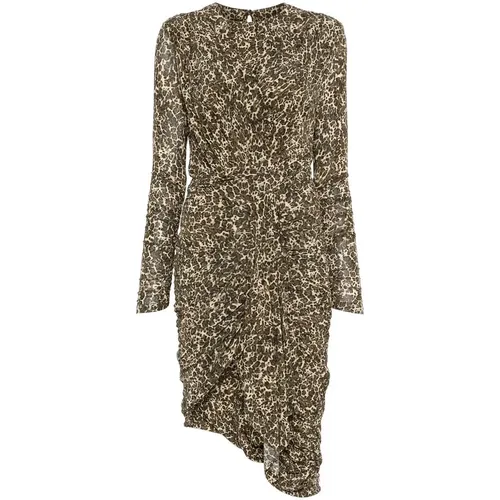 Leopard Print Draped Dress , female, Sizes: 2XS, XS - Isabel marant - Modalova