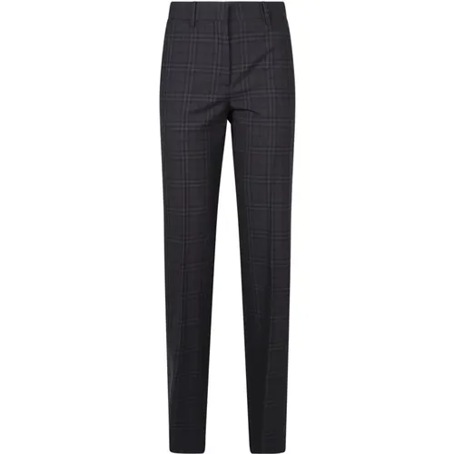 Italian Grey Slim-Fit Trousers , female, Sizes: XS, 2XS - Burberry - Modalova