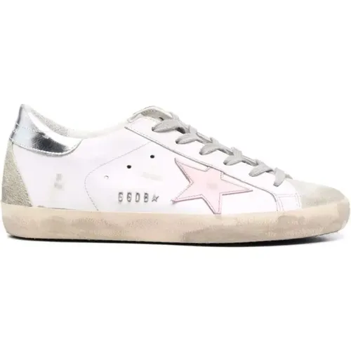Star-patch leather low-top sneakers , female, Sizes: 3 UK - Golden Goose - Modalova