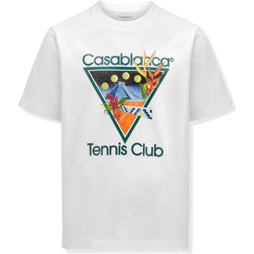 Icon Printed Tennis Club T-Shirt , male, Sizes: XL, 2XL - Casablanca - Modalova