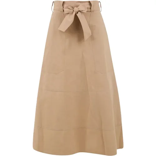 Tulip Skirt Sand , female, Sizes: M - Attic and Barn - Modalova