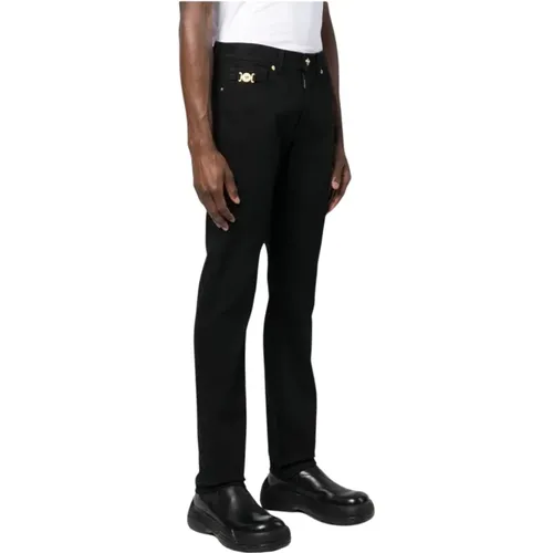 Slim-Fit Medusa Head Jeans , male, Sizes: W32, W34, W36 - Versace - Modalova