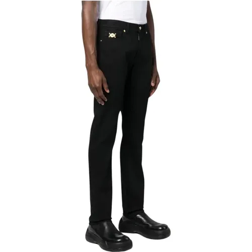 Slim-Fit Medusa Head Jeans , male, Sizes: W34 - Versace - Modalova