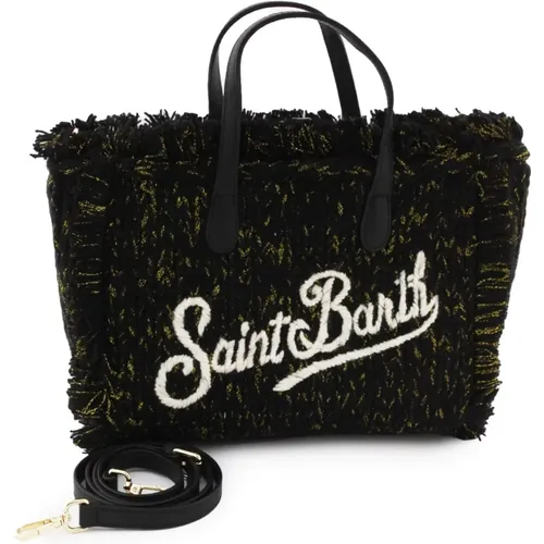 Colette HandKnit Lurex and Gold Shopper Bag , female, Sizes: ONE SIZE - MC2 Saint Barth - Modalova