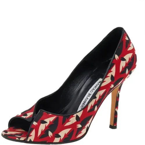 Pre-owned Fabric heels , female, Sizes: 4 1/2 UK - Manolo Blahnik Pre-owned - Modalova