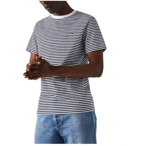 Striped T-shirt , male, Sizes: M, XL, L - Lacoste - Modalova