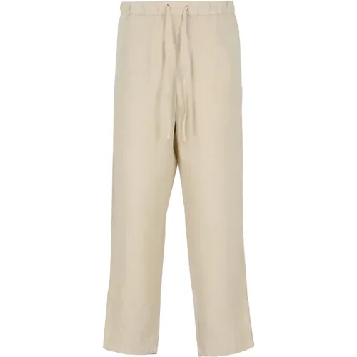 Trousers , male, Sizes: M, L, XL - 120% lino - Modalova
