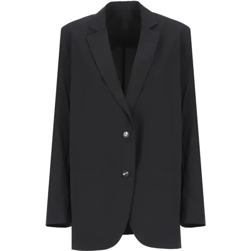 Schwarze Peak Revers Jacke für Frauen , Damen, Größe: M - RRD - Modalova