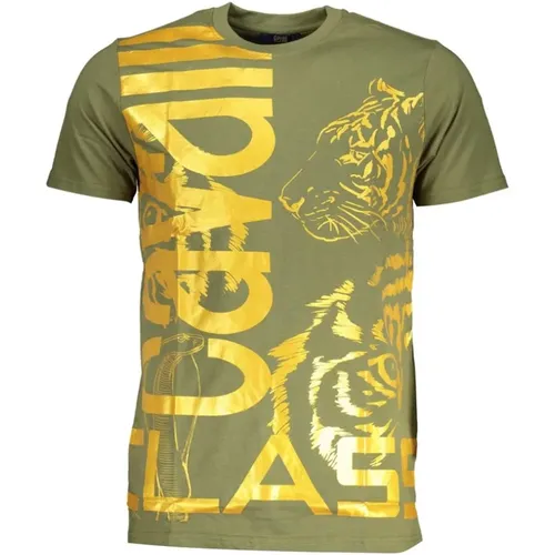 Druck Logo Rundhals T-Shirt - Cavalli Class - Modalova