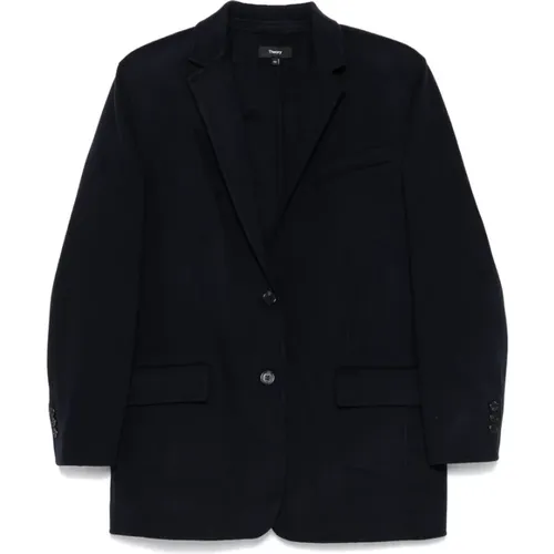 Navy Cashmere Jacket , female, Sizes: 3XS - Theory - Modalova