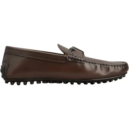 Vintage-inspirierte braune flache Schuhe , Herren, Größe: 39 1/2 EU - TOD'S - Modalova