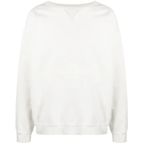 Premium Baumwoll-Sweatshirt mit Besticktem Logo , Herren, Größe: L - Maison Margiela - Modalova