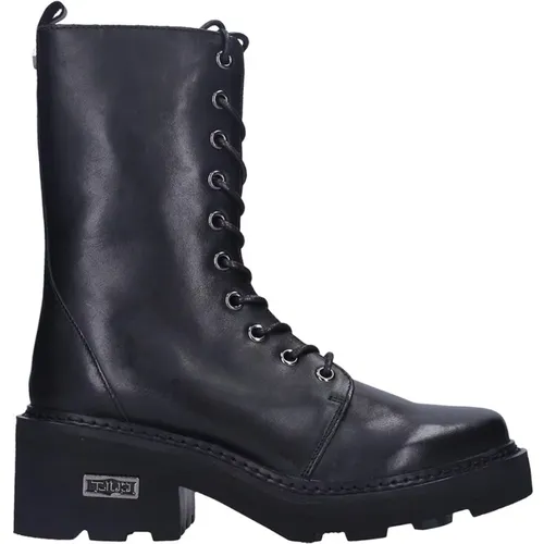 Schwarze Lederstiefel für Damen , Damen, Größe: 37 EU - Cult - Modalova