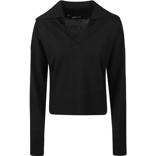 Stylischer Polo Neck Sweater , Damen, Größe: M - Federica Tosi - Modalova