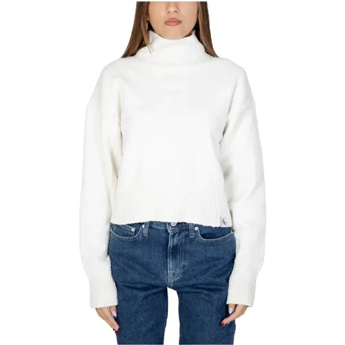Weißer Rollkragen Strick für Frauen - Calvin Klein Jeans - Modalova