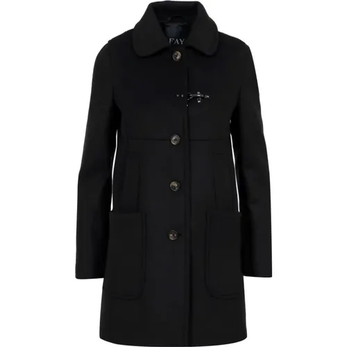 Urban Coat Schwarz Wolle Kaschmir Mix - Fay - Modalova