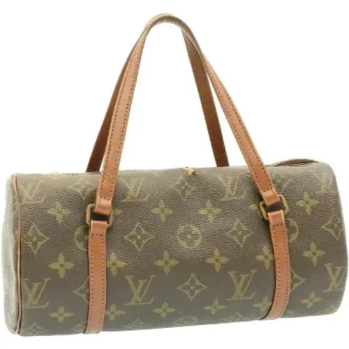 Pre-owned Brunt Canvas Louis Vuitton Papillon Handbag , female, Sizes: ONE SIZE - Louis Vuitton Vintage - Modalova