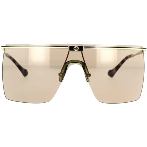 Moderne Oversized Sonnenbrille mit Web-Motiv , Herren, Größe: ONE Size - Gucci - Modalova