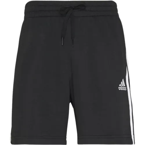 Performance Shorts Schwarz Essentials 3 Streifen , Herren, Größe: L - Adidas - Modalova