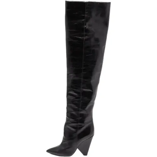 Pre-owned Leather boots , female, Sizes: 5 UK - Yves Saint Laurent Vintage - Modalova
